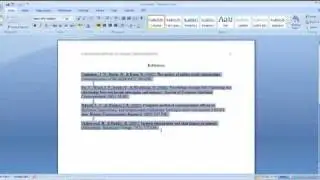 Hanging indentations in Microsoft Word 2007
