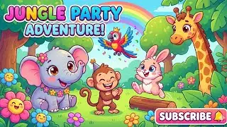 Jungle Animals Playing & Enjoying 🐘🐒 | Fun Kids Cartoon Song