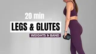 20 min LEGS & GLUE FOKUS WORKOUT with Dumbbells and Booty Bands