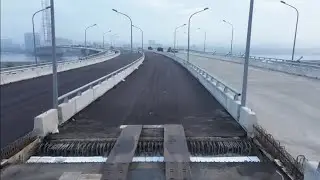 2026.02.05  淡江大橋 八里端 中路模擬試開 施工概況近距觀察 空拍 LIVE 直播