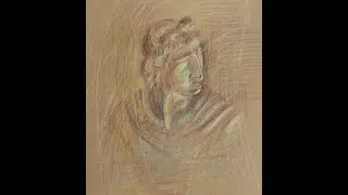Color Pencil Bust Sketch &ndash; Daily Art Practice on Kraft Paper