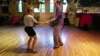 Beginning Lindy Hop basic and leader's turn.