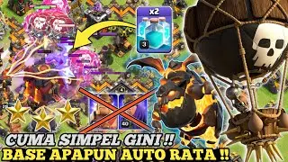 TANPA HERO!! TINGGAL TIDUR AJA RATA!! TH 10 LAVALOON+CLONE SPELL|| Clash Of Clans