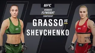 UFC Noche Grasso vs Shevchenko Flyweight Title Fight Simulation 🇲🇽🇷🇺👊🎮