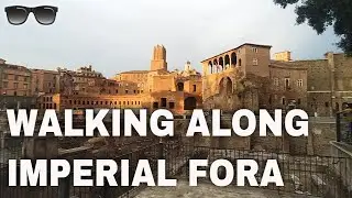 Walking along Imperial Fora of Rome- Full HD 1080p