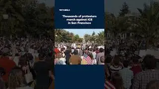 Тысячи протестующих вышли на марш против ICE в Сан-Франциско.