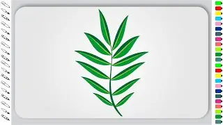 Bamboo Branch Leaves Drawing with CorelDraw | Vector Drawing | Drawing | CorelDraw Tutorial