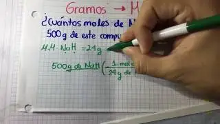 Gramos a mol.  Conversi&oacute;n de gramos a mol. Unidades de masa.