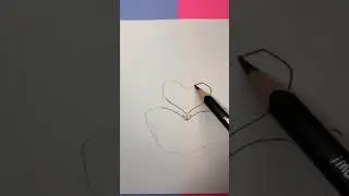 How to draw Finger heart 💜 #shorts