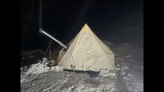 Tour of Snowtrekker Hot Tent at Mew Lake