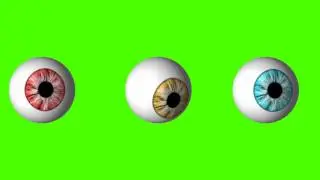 Eyeball Rotating - Green Screen Animation