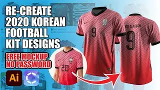 Create a 3D 2020 Korean Jersey Design  | Free Mockup Jersey | Adobe Illustrator | CLO3D