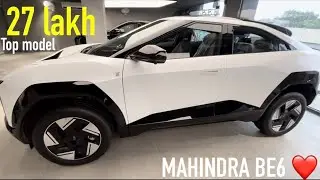 Mahindra BE 6 Satin white Sexy EV ❤️| futuristic EV SUV | short walkaround review #mahindra 