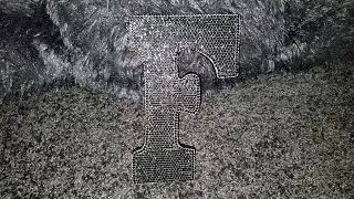 Full bling / Rhinestone 101 Tutorial.  Honeycomb Method On A Wood Letter