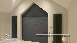 Gable End Motorised Duette Shades SGS Shutters and Blinds