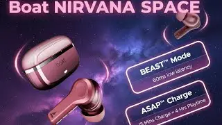 boAt Nirvana Space Pink Punch | 360&deg; Spatial Audio,ANC,100H Battery,ENx Mics | Best TWS Earbuds 2025