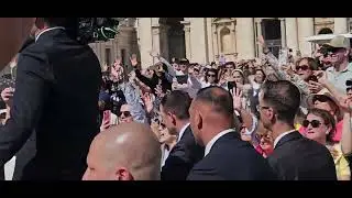 The Pope in his Papamobiel