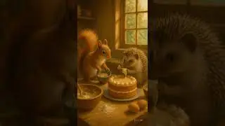 Tiny Squirrel & Hedgehog Cooking Together | Cute SORA AI Animal Video