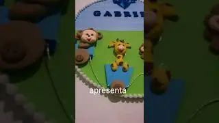 placa de maternidade safari em biscuit