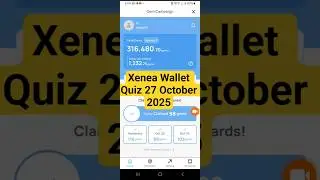 Xenea वॉलेट डेली Quiz 27 October | Xenea Wallet Quiz Answers Today | Xenea daily quiz | #xenea​​​​​