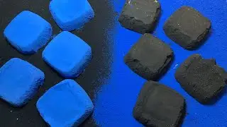 Black and Blue Iron Oxide Pigment Blocks collab with @layaasmr.7523