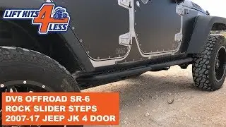 DV8 Offroad SR-6 Rock Slider Steps 2007-2017 Jeep JK 4-Door