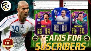 FIFA 22 BEST TEAMS FOR SUBSCRIBERS! 100K 200K 300K 400K 500K 800K 1M 2M SQUAD BUILDER WITH AI! #52