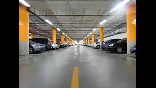 Parking Area Lighting Design - (Indoor Parking with Ramp) by using Dialux evo