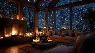 Sleeping by the Fire with Soft Piano | Relaxing Night Ambience 🌙🔥🎹