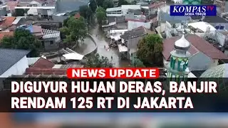 Banjir Jakarta Meluas Dampak Hujan Deras, 125 RT Terendam