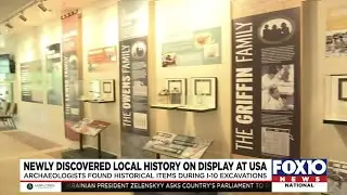 Newly-discovered local history from I-10 excavations on display at USA