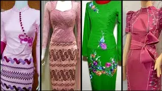 Casual wear collection of Burmese dresses 2023 to 2024 collection|designer Myanmar dresses part 2