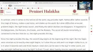 Peninei Halacha &ndash; Shabbat Times & Jewish History