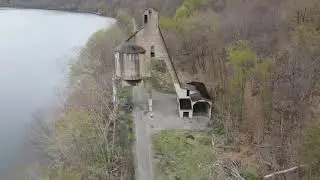 Abandoned coal tower and crash