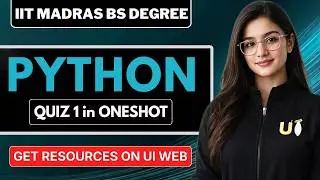 Programming in Python Week 1 - 4 ( QUIZ 1 ): Complete One Shot + Question Practice | IITM BS Degree