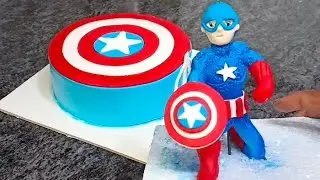 HOW TO MAKE A CAPTAIN AMERICA CAKE ||blueberry cake outlook  sugar Paste wonderful design