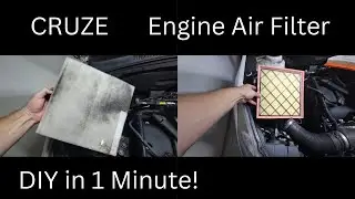 Chevy Cruze engine air filter in under 1 minute!