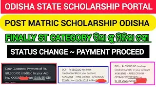 Finally ST category ପିଲା ଙ୍କୁ ମିଳିଲା ଟଙ୍କା । Post matric scholarship odisha | 