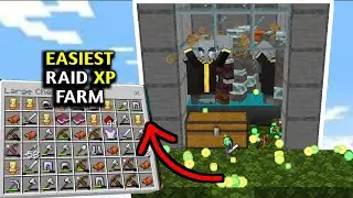 NEW EASIEST RAID XP FARM.😱💀  Minecraft Bedrock 1.21+!❤😁