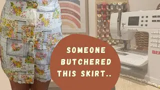 FIXING a badly refashioned skirt | intermediate sewing project