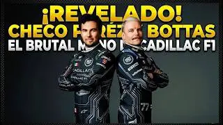 Checo P&eacute;rez y Valtteri Bottas modelan su nuevo traje de Cadillac F1