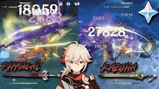 Kazuha Physical DPS Showcase |Blacksword R5 VS Prototype Sword R5 + Welkin Give Away! Genshin Impact