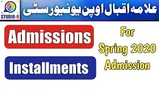 AIOU Admission Installments | Spring 2020