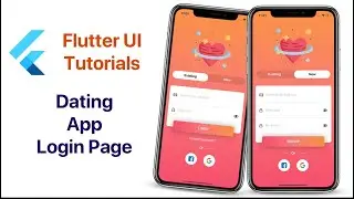 Dating App UI - Login Page UI - Flutter UI - Speed Code