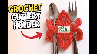 Красивая вязаная крючком подставка для столовых приборов 🌸 Простая идея для украшения стола | Изд...