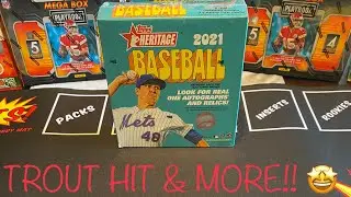 MIKE TROUT HIT!! 🤩 Topps Heritage Baseball Mega Box from EBay!! 🔥