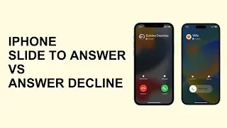 iPhone Slide to Answer vs Answer Decline Button 🔥