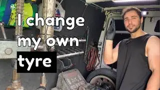 Professional Tyre Fitter helps me change a flat Tyre (How to change a car Tyre)