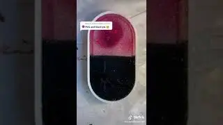 Pink and Black | Oval Tray | FSLArtStudio