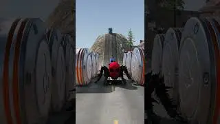 Chu Chu Thoms Train & Cargo Truck Crash by Giant Bollards